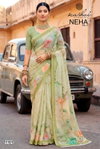 Neha Vol 11 By Kashvi Dull Moss Digital Printed Saree Exporters In India